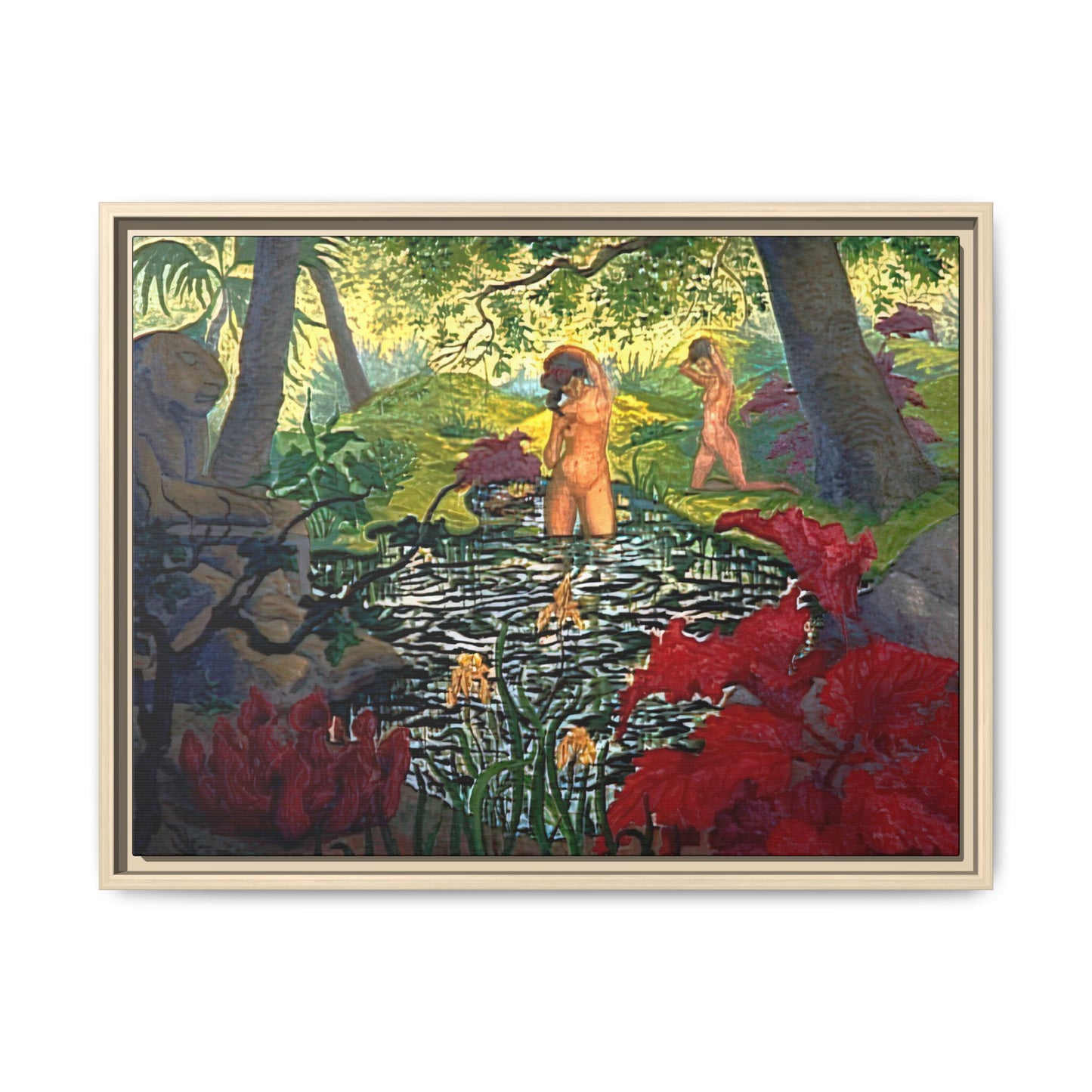 Ranson, Paul - The Lotus Bather (1906) - Matte Canvas, Framed