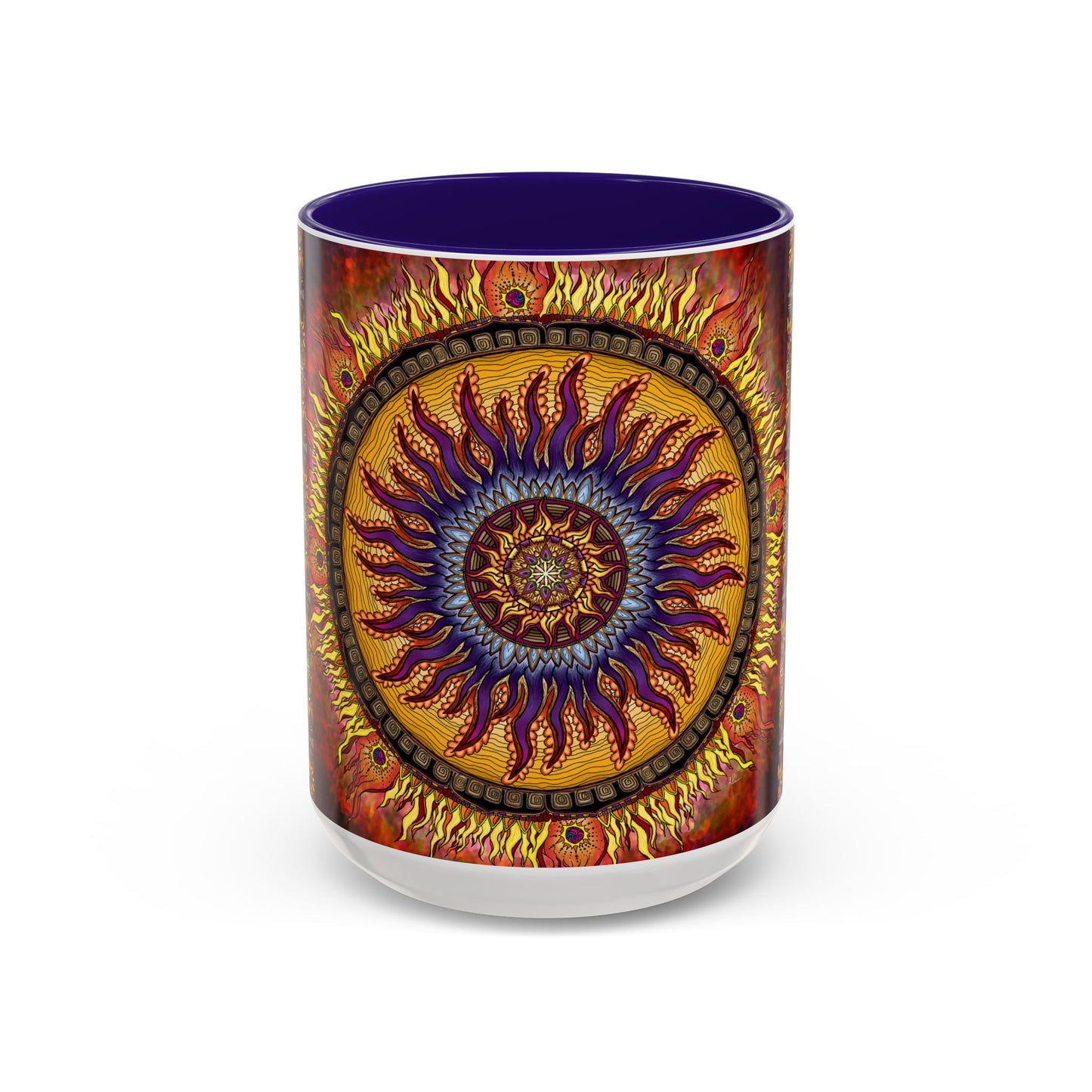 Pacio, Adam - Solar Disc Mandala - Colorful Accent Mugs