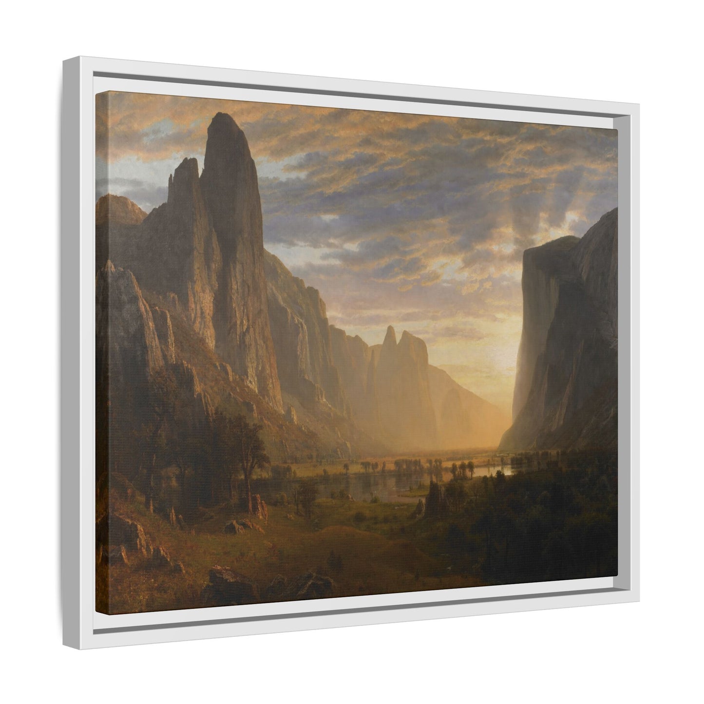 Bierstadt, Albert - Looking Down Yosemite Valley (1865) - Matte Canvas, Framed