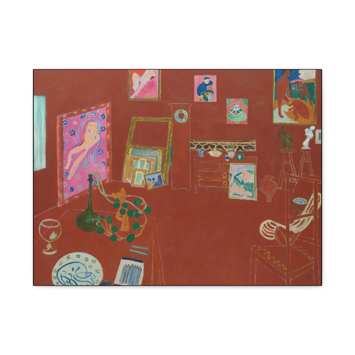 Matisse, Henri - The Red Studio (1911) - Canvas Block, unframed