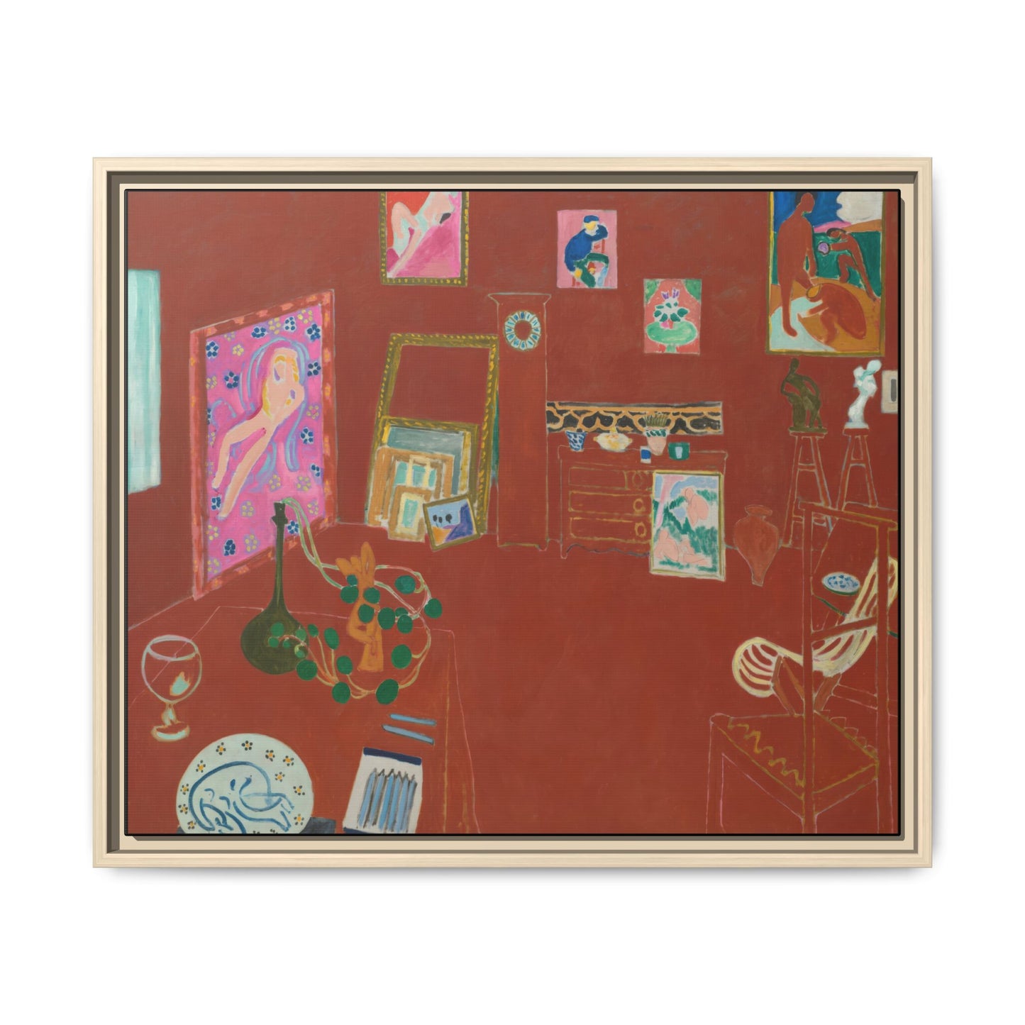 Matisse, Henri - The Red Studio (1911) - Matte Canvas, Framed
