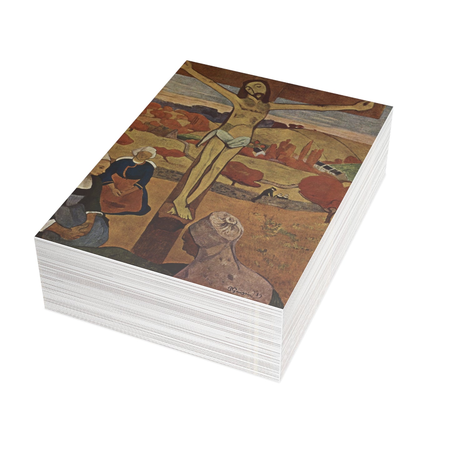 Gauguin, Paul - The Yellow Christ (1889) - Postcard Bundles with Envelopes Included
