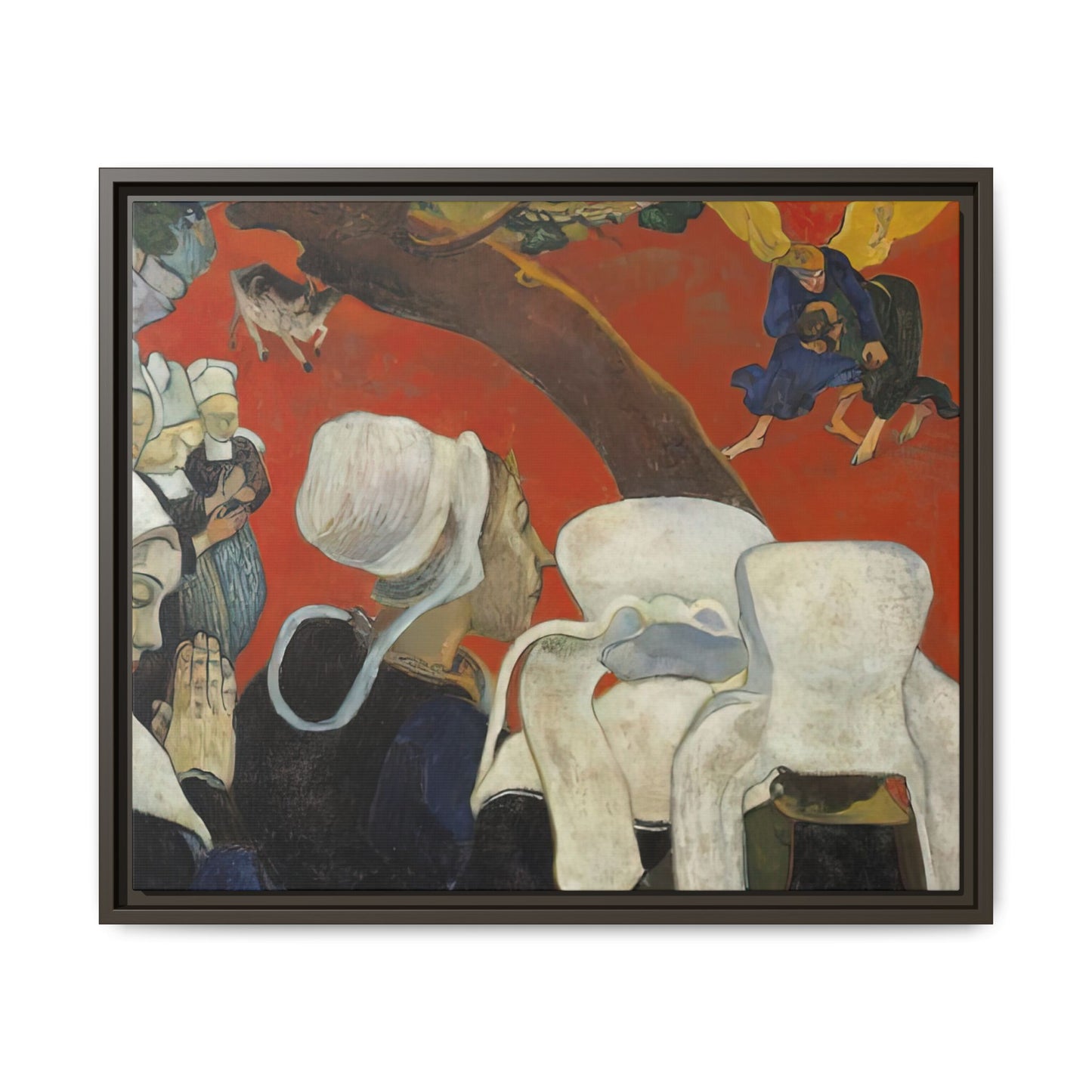 Gauguin, Paul - Vision of the Sermon (Jacob Wrestling with the Angel) (1888) - Matte Canvas, Framed
