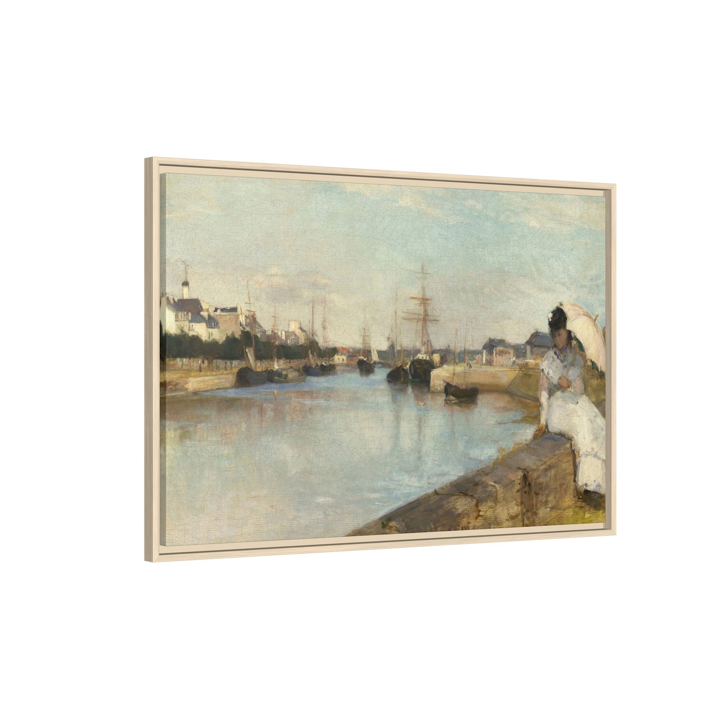 Morisot, Berthe - The Harbor at Lorient (1869) - Matte Canvas, Framed