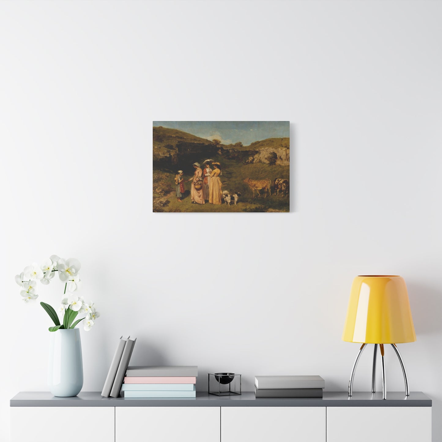 Courbet, Gustave - Young Ladies of the Village (1851) - Canvas Block, unframed