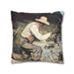 Courbet, Gustave - The Stone Breakers (1850) - Suede Square Pillowcase