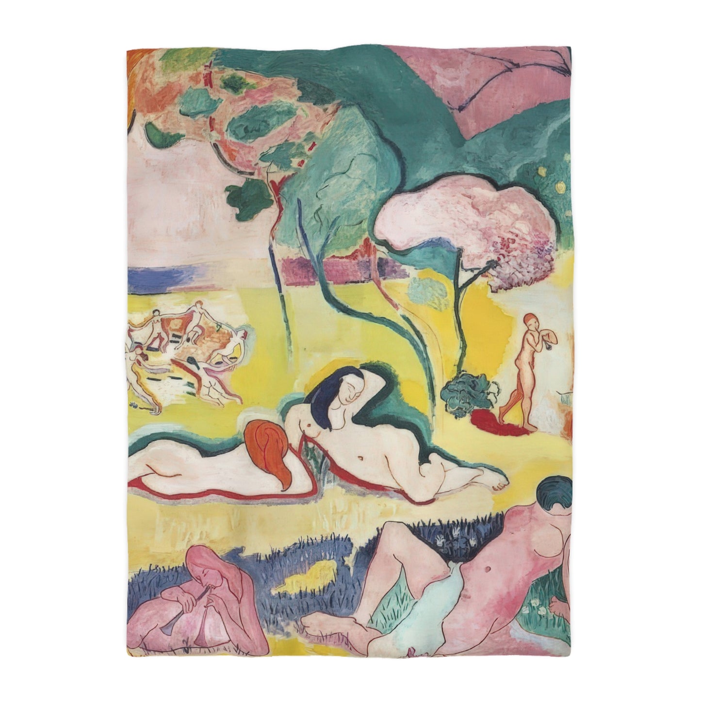 Matisse, Henri - The Joy of Life (1905) - Microfiber Duvet Cover
