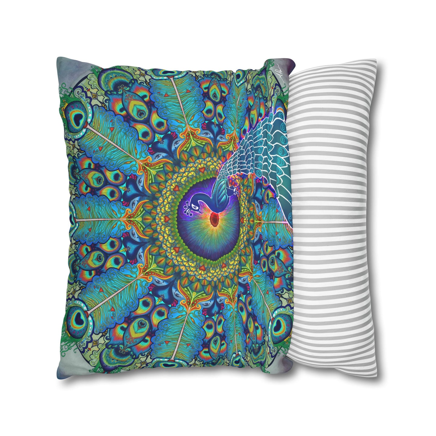 Pacio, Adam - Melek Taus Mandala - Suede Square Pillowcase