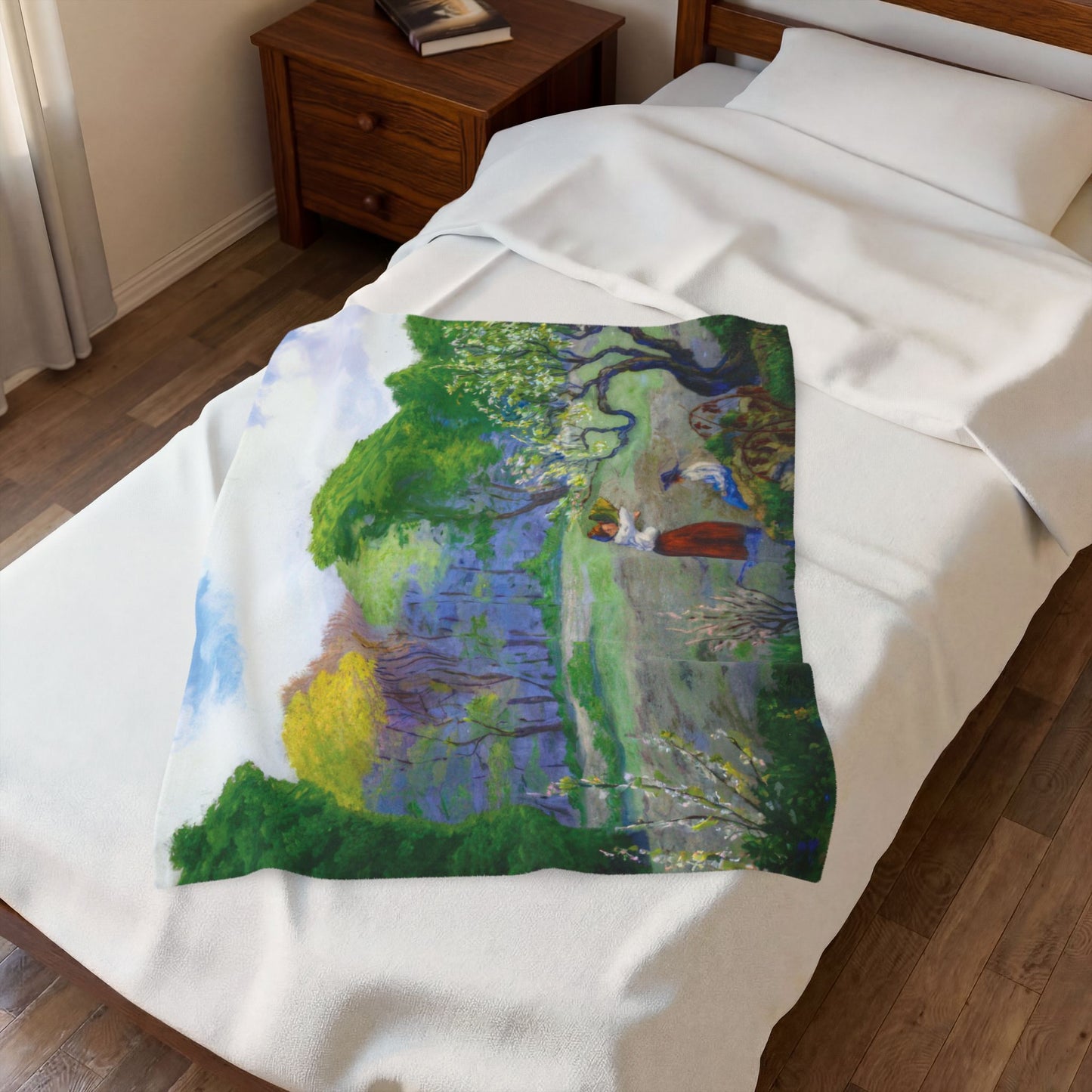 Ranson, Paul - Picking Flowers (1890) - Velveteen Plush Blanket
