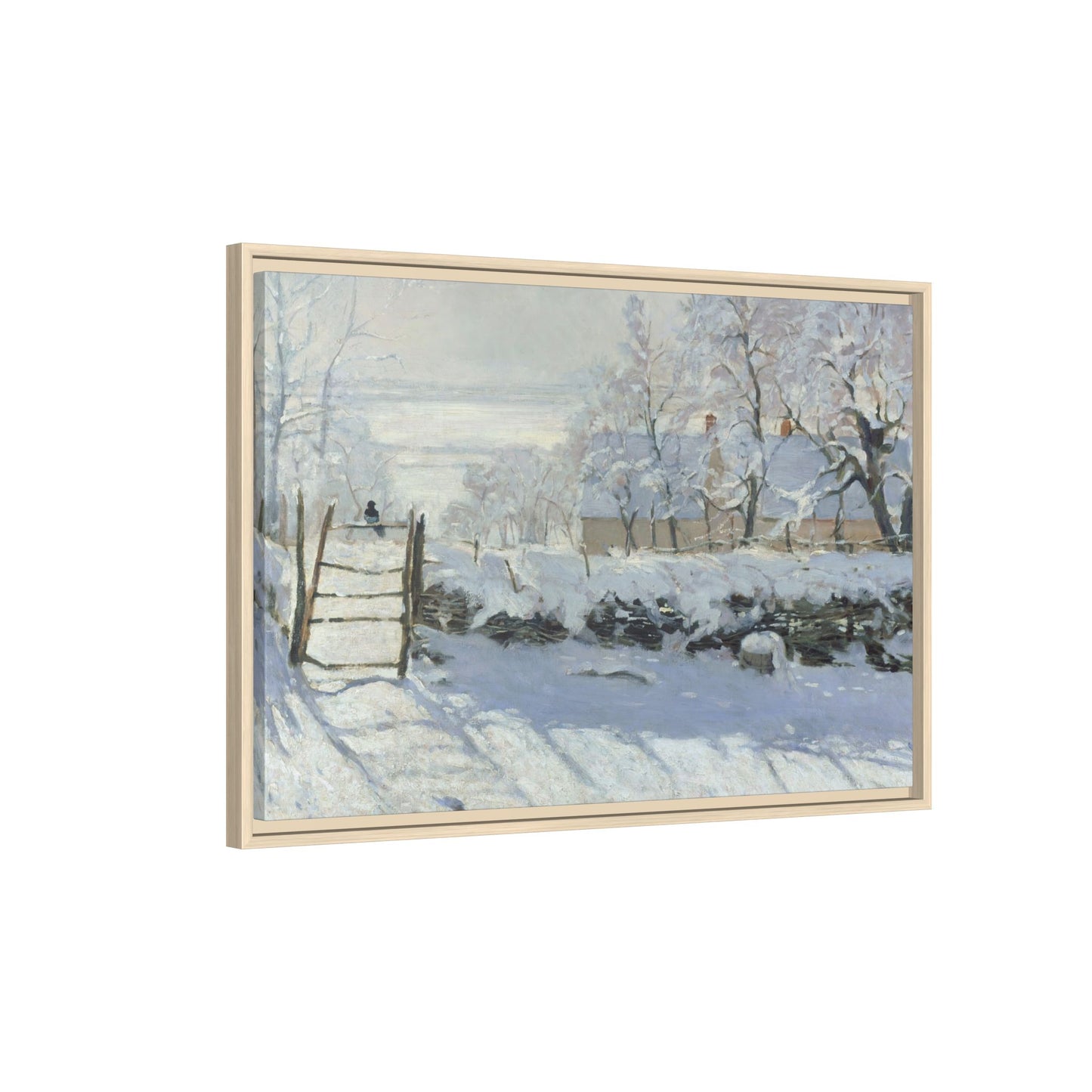 Monet, Claude - The Magpie (1868) - Matte Canvas, Framed