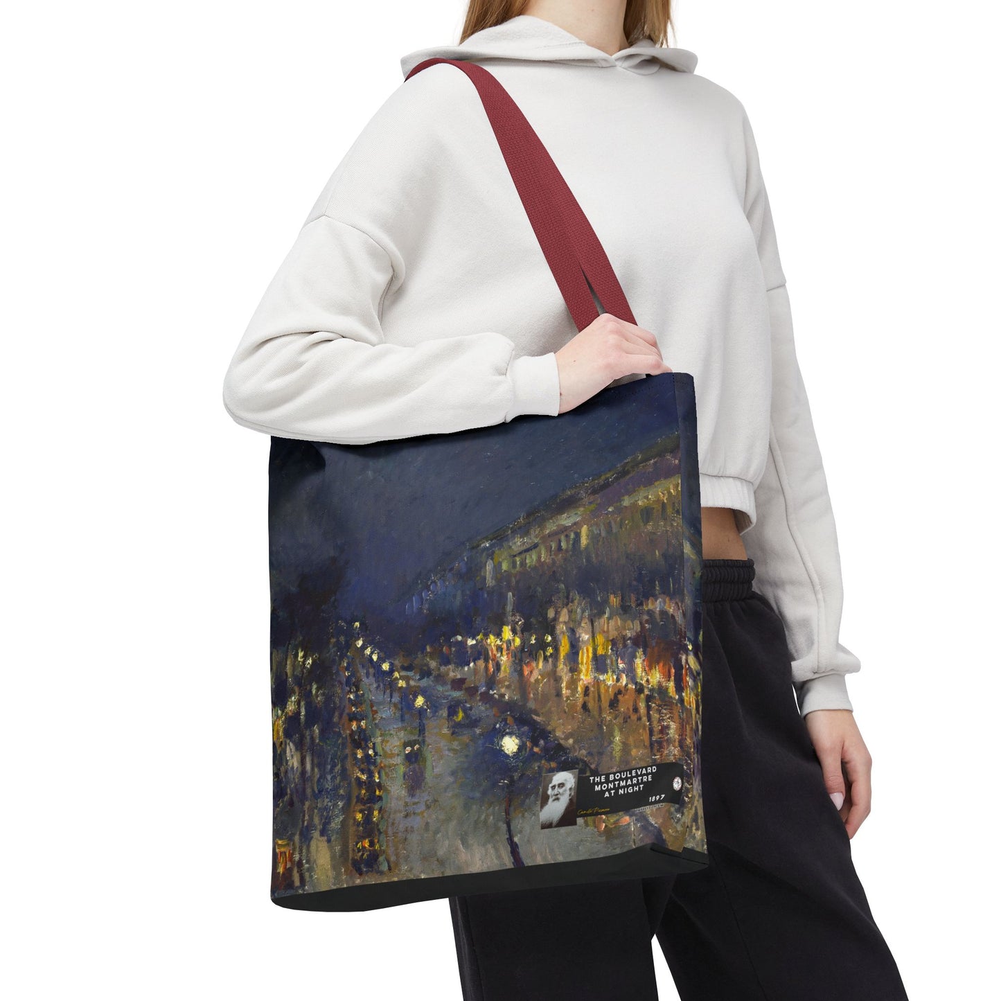 Pissarro, Camille - The Boulevard Montmartre At Night (1897) - Tote Bag