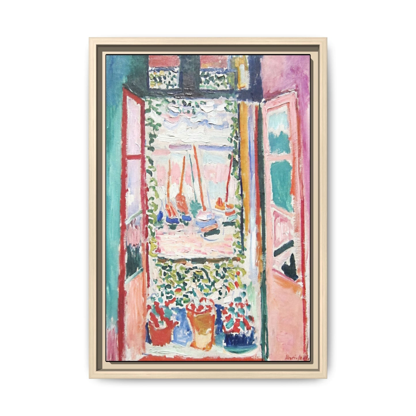 Matisse, Henri - Open Window, Collioure (1905) - Matte Canvas, Framed
