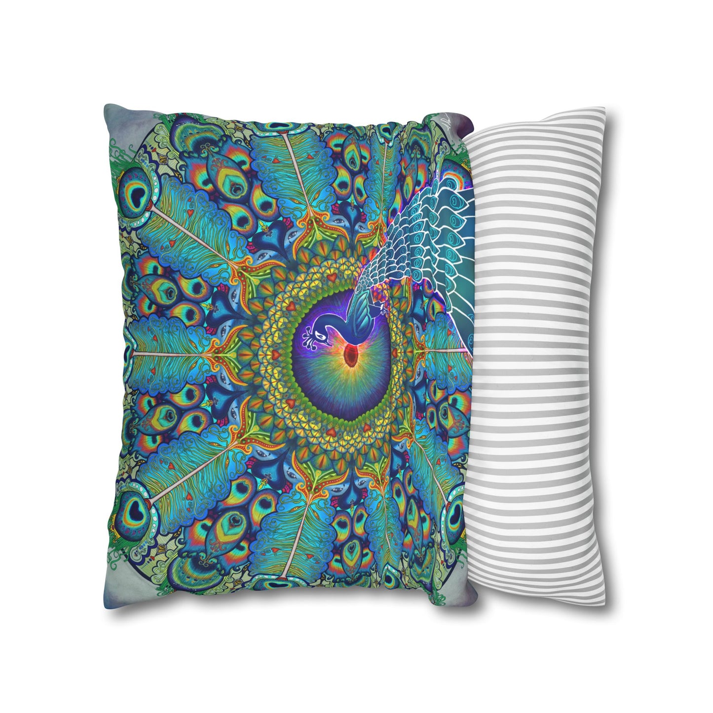 Pacio, Adam - Melek Taus Mandala - Suede Square Pillowcase