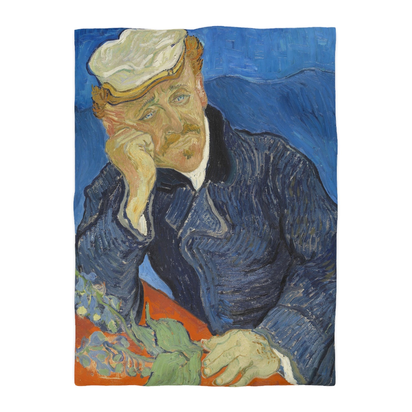 Van Gogh, Vincent - Portrait of Dr. Paul Gachet (1890) - Microfiber Duvet Cover