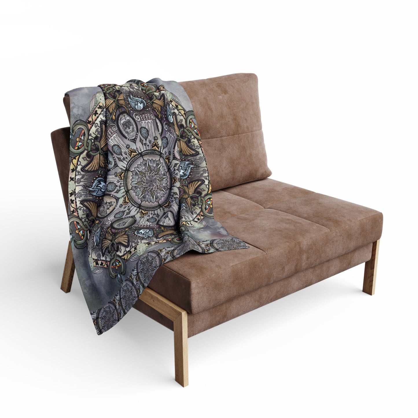 Pacio, Adam - Memento Mori Mandala - Arctic Fleece Blanket