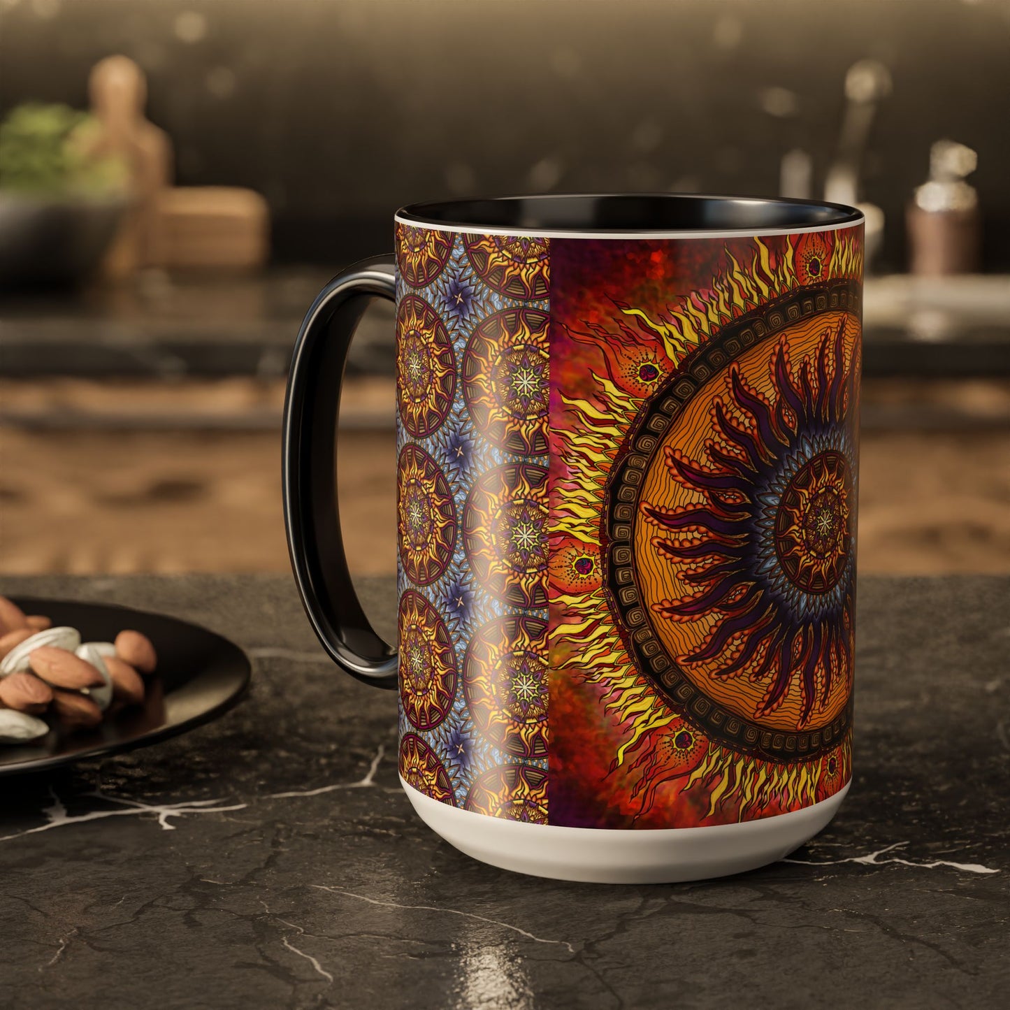 Pacio, Adam - Solar Disc Mandala - Colorful Accent Mugs