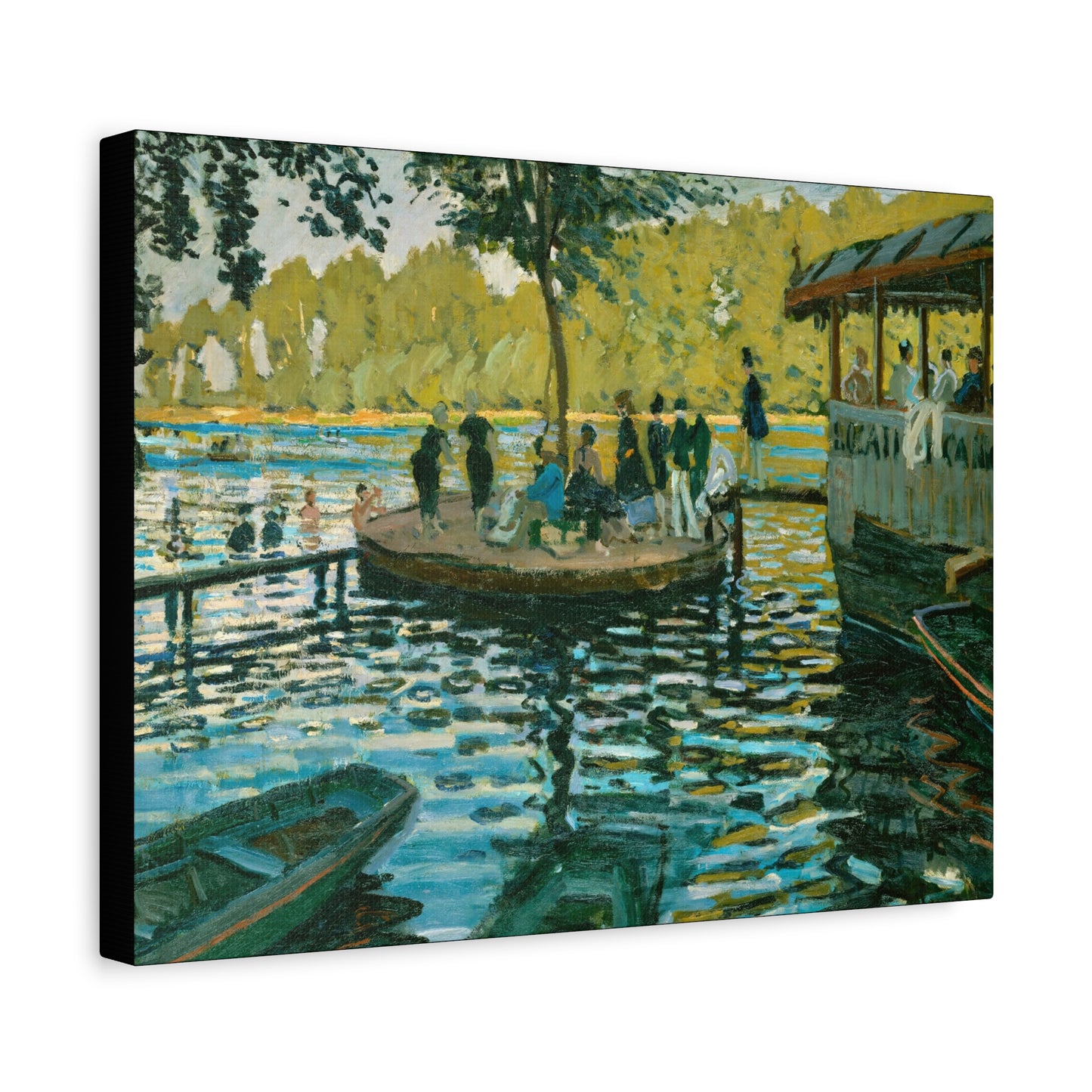 Monet, Claude - La Grenouillere (1869) - Canvas Block, unframed