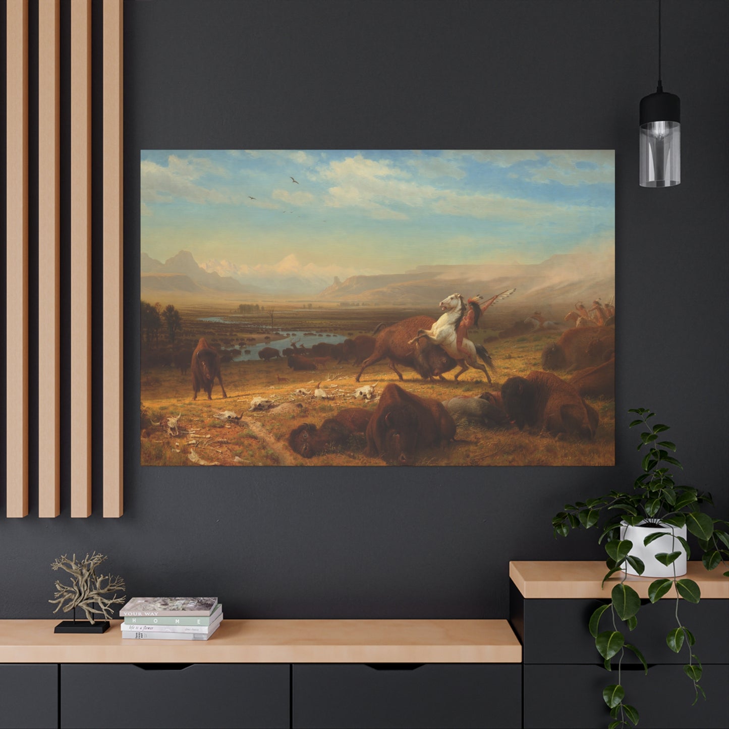 Bierstadt, Albert - The Last of the Buffalo  (1888) - Canvas Block, unframed