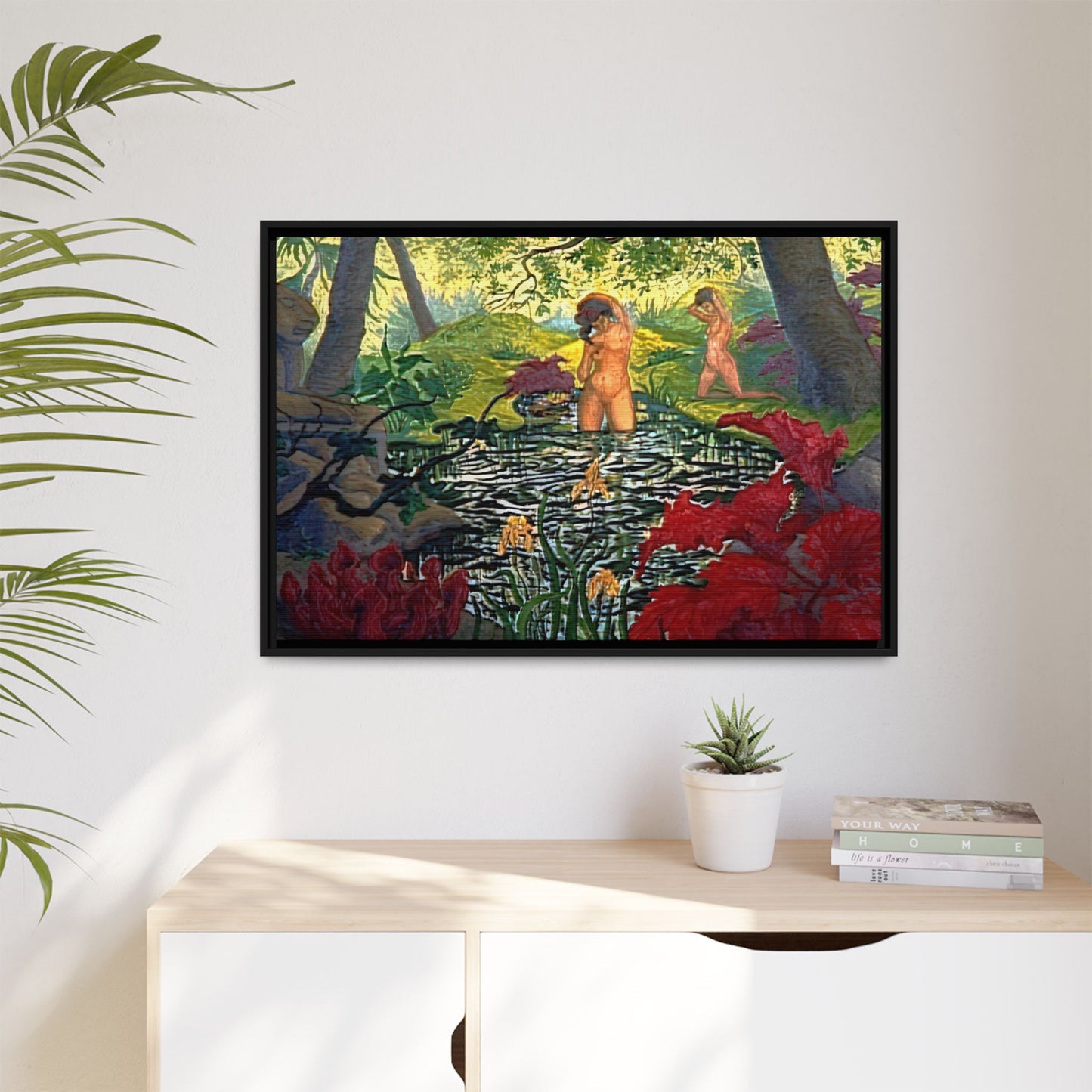Ranson, Paul - The Lotus Bather (1906) - Matte Canvas, Framed