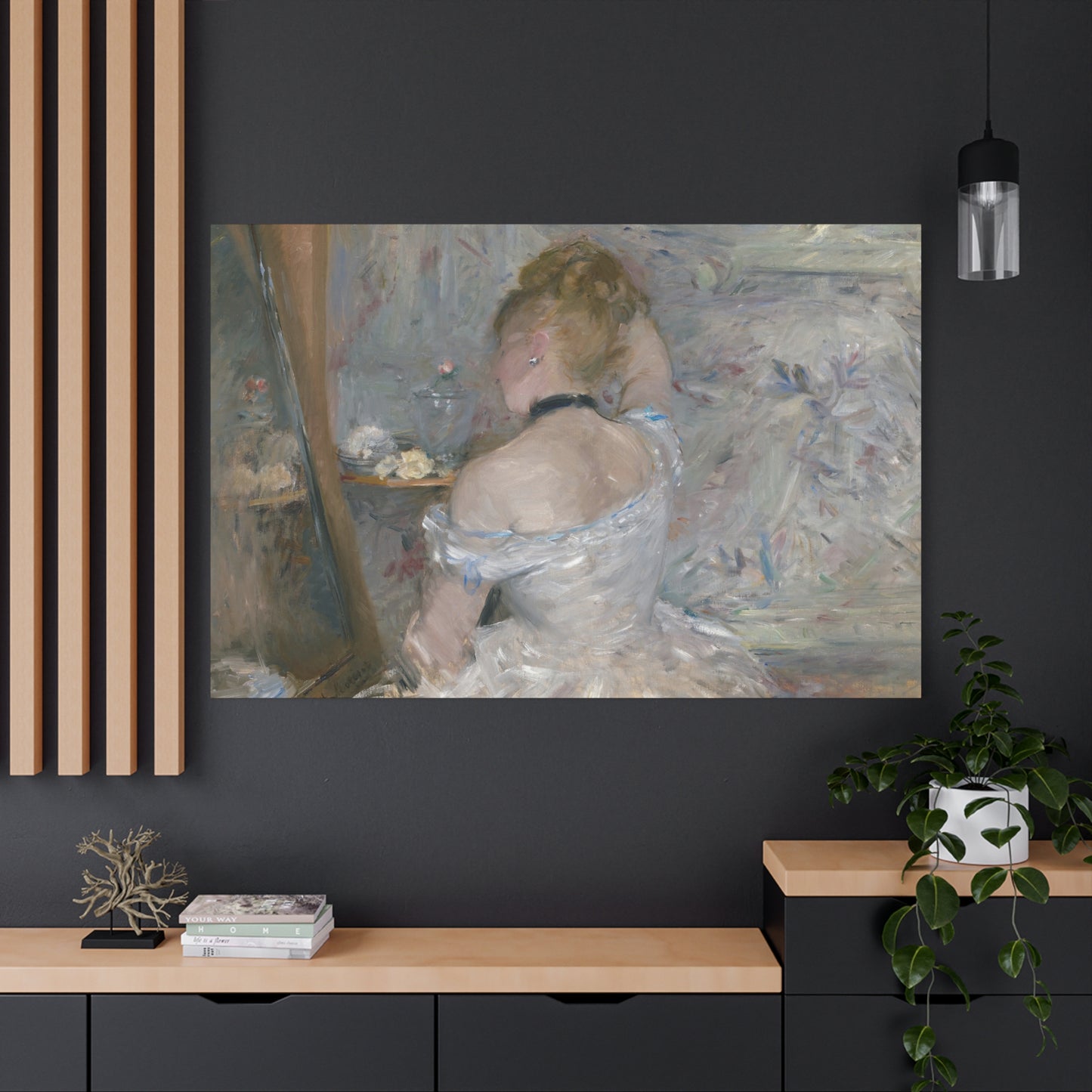 Morisot, Berthe - Woman at Her Toilette (1880) - Canvas Block, unframed