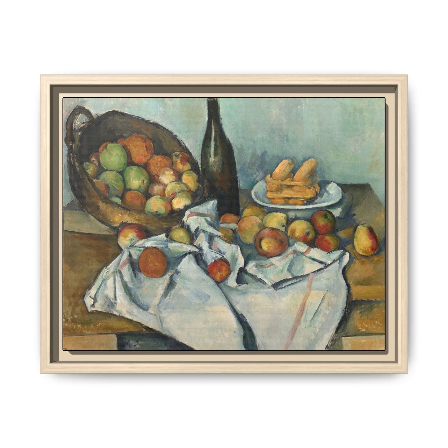 Cézanne, Paul - Basket of Apples (1893) - Matte Canvas, Framed