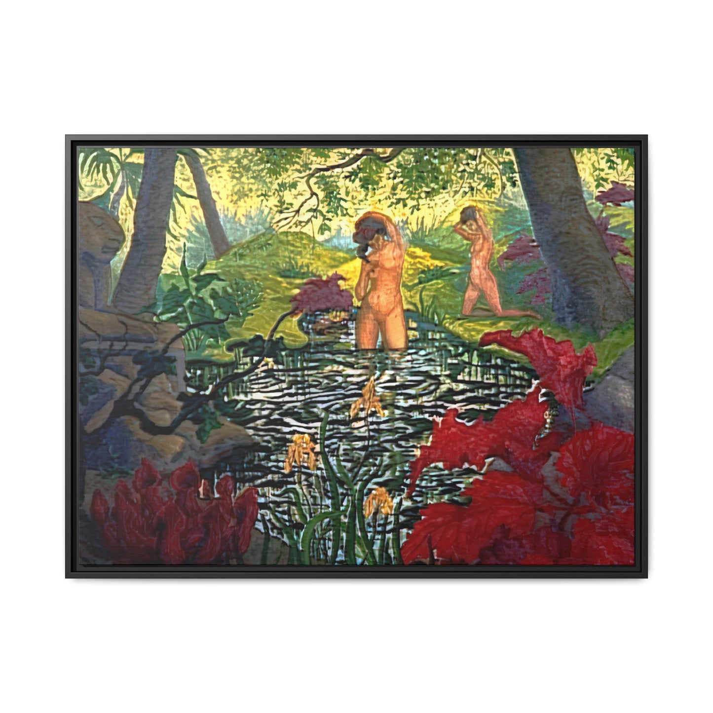 Ranson, Paul - The Lotus Bather (1906) - Matte Canvas, Framed