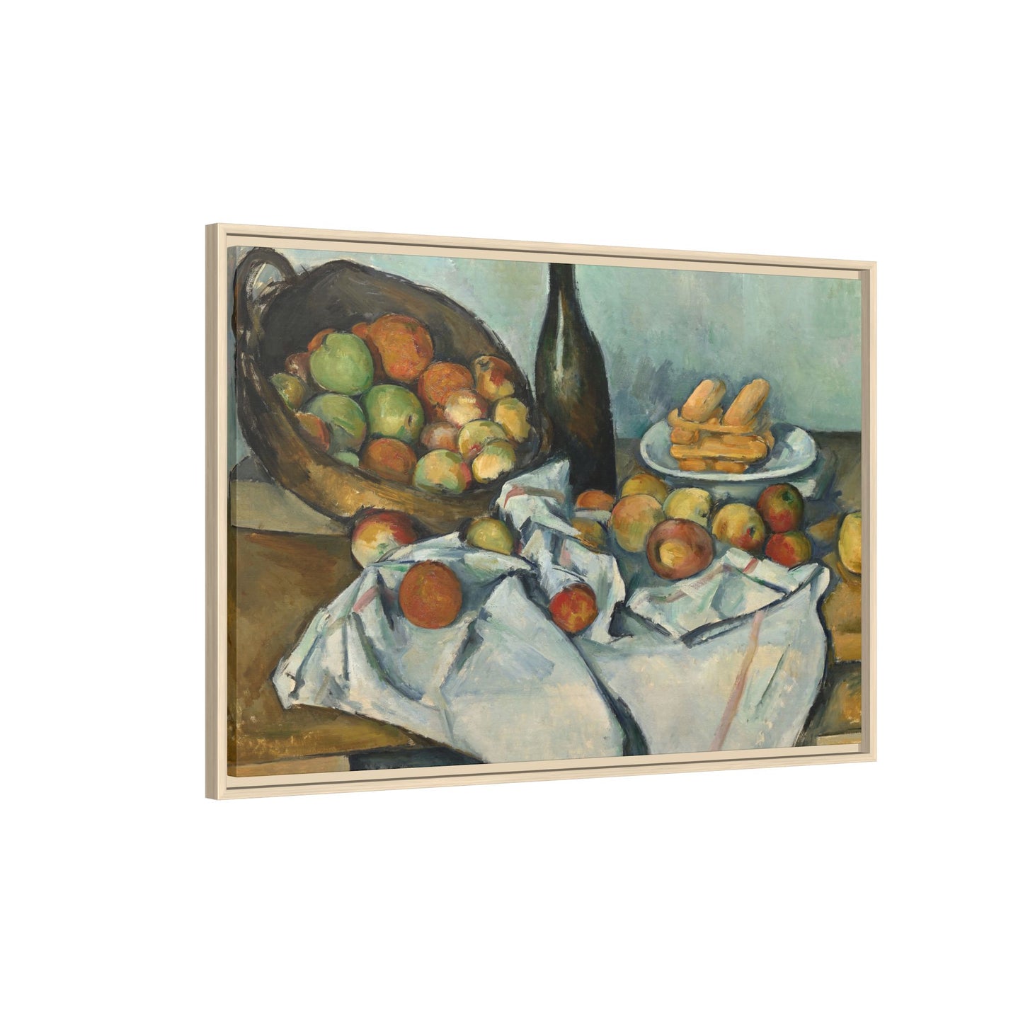 Cézanne, Paul - Basket of Apples (1893) - Matte Canvas, Framed