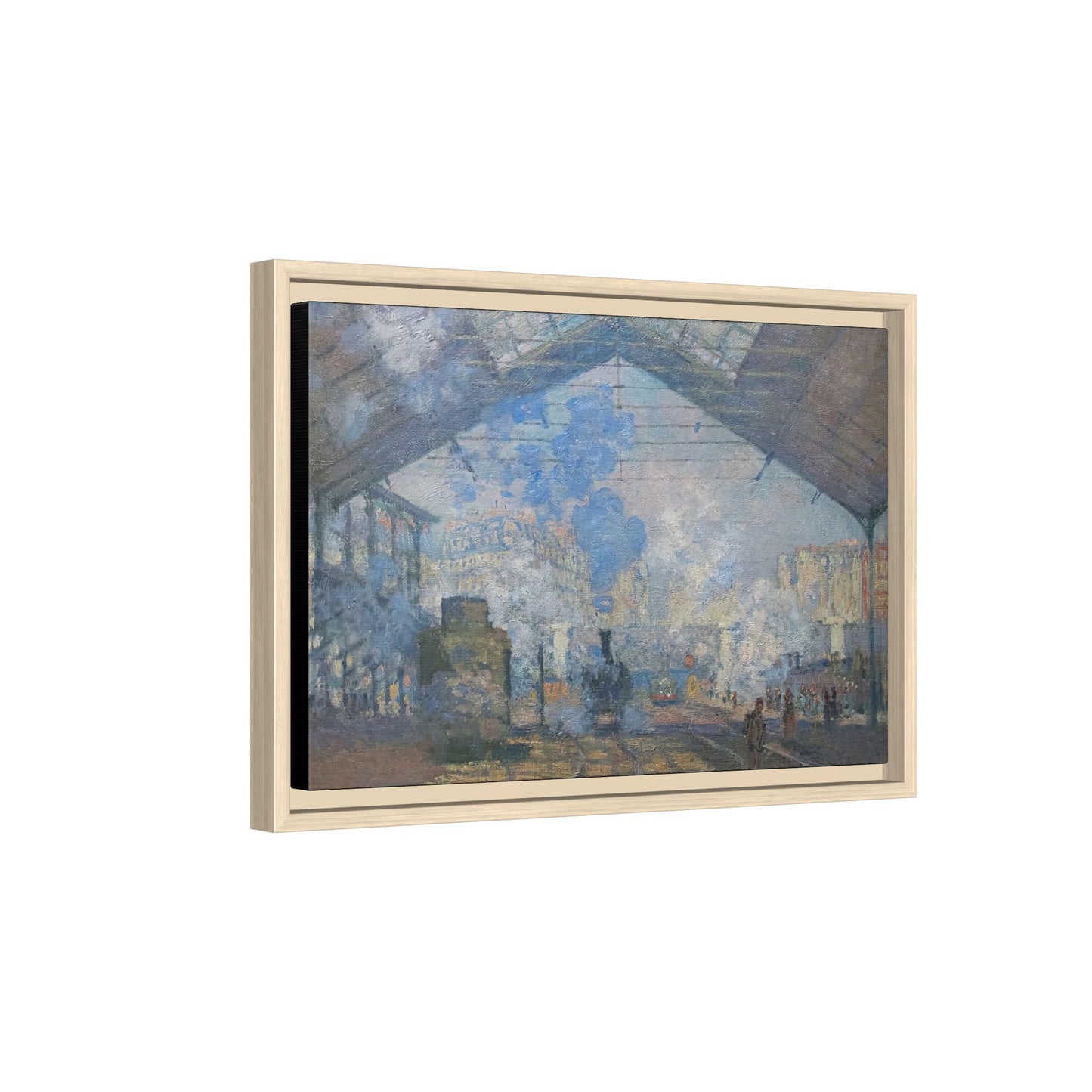 Monet, Claude - Le Gare Saint-Lazare (1877) - Matte Canvas, Framed