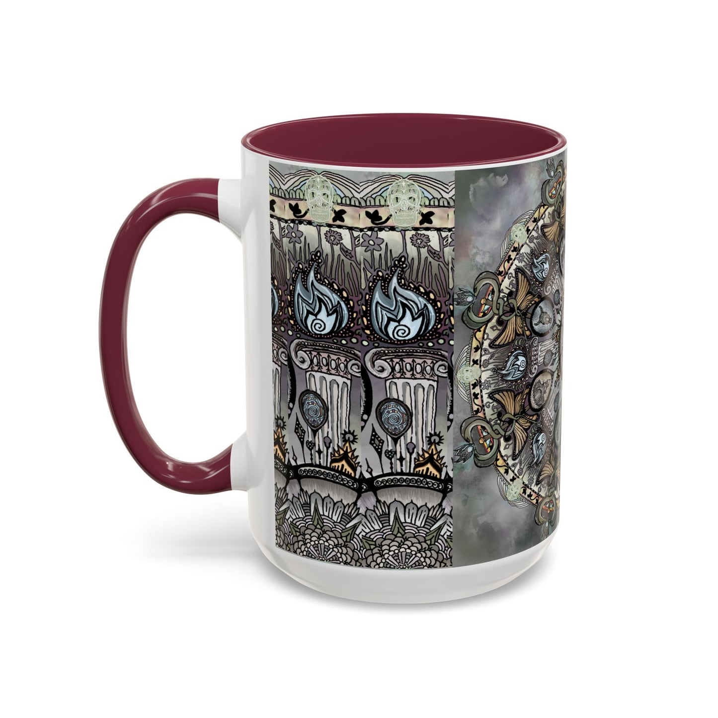 Pacio, Adam - Memento Mori Mandala - Colorful Accent Mugs