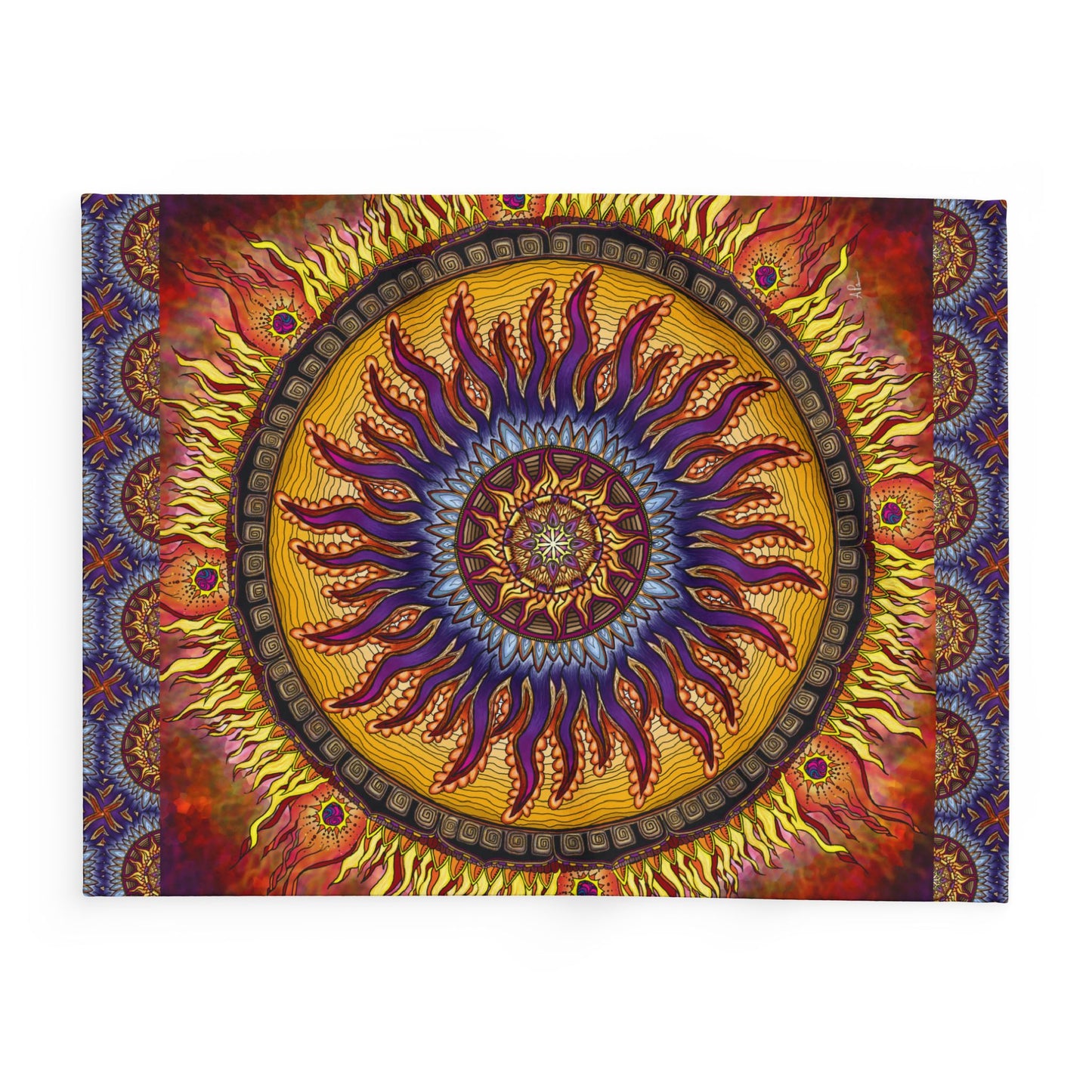 Pacio, Adam - Solar Disc Mandala - Arctic Fleece Blanket