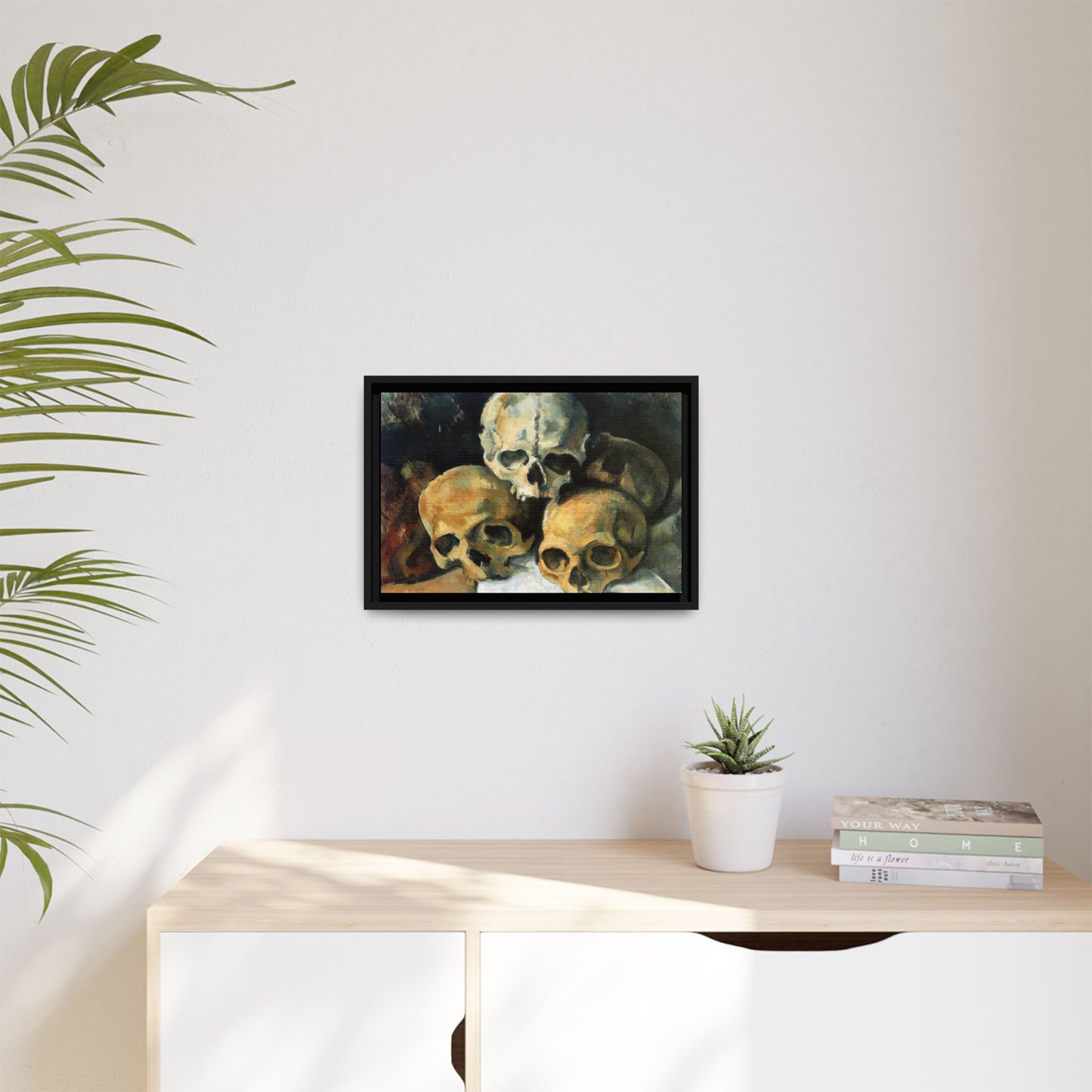 Cézanne, Paul - Pyramid of Skulls (1901) - Matte Canvas, Framed