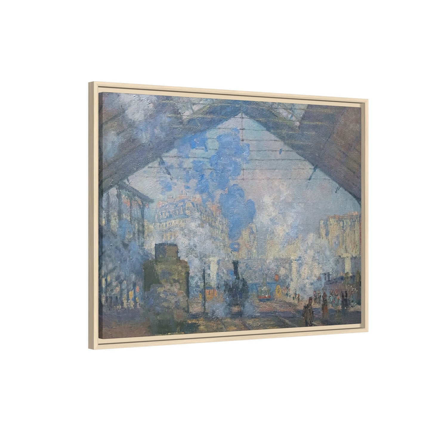 Monet, Claude - Le Gare Saint-Lazare (1877) - Matte Canvas, Framed