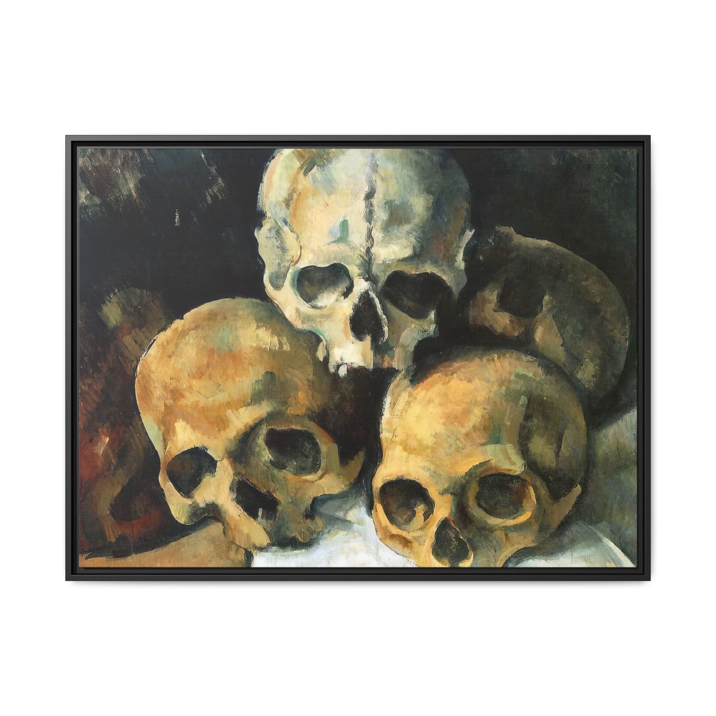 Cézanne, Paul - Pyramid of Skulls (1901) - Matte Canvas, Framed