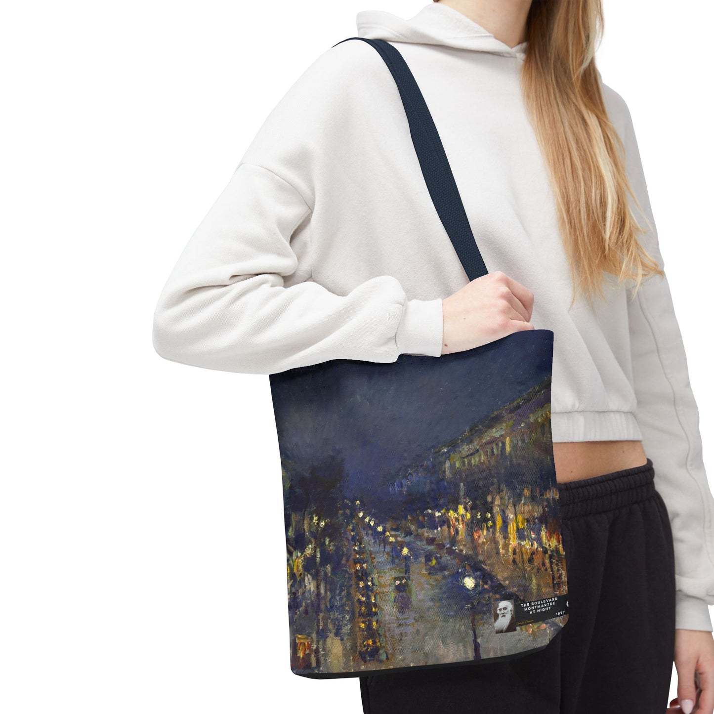 Pissarro, Camille - The Boulevard Montmartre At Night (1897) - Tote Bag
