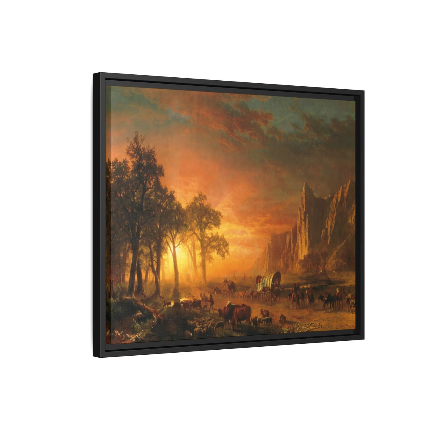 Bierstadt, Albert - Emigrants Crossing the Plains (1867) - Matte Canvas, Framed