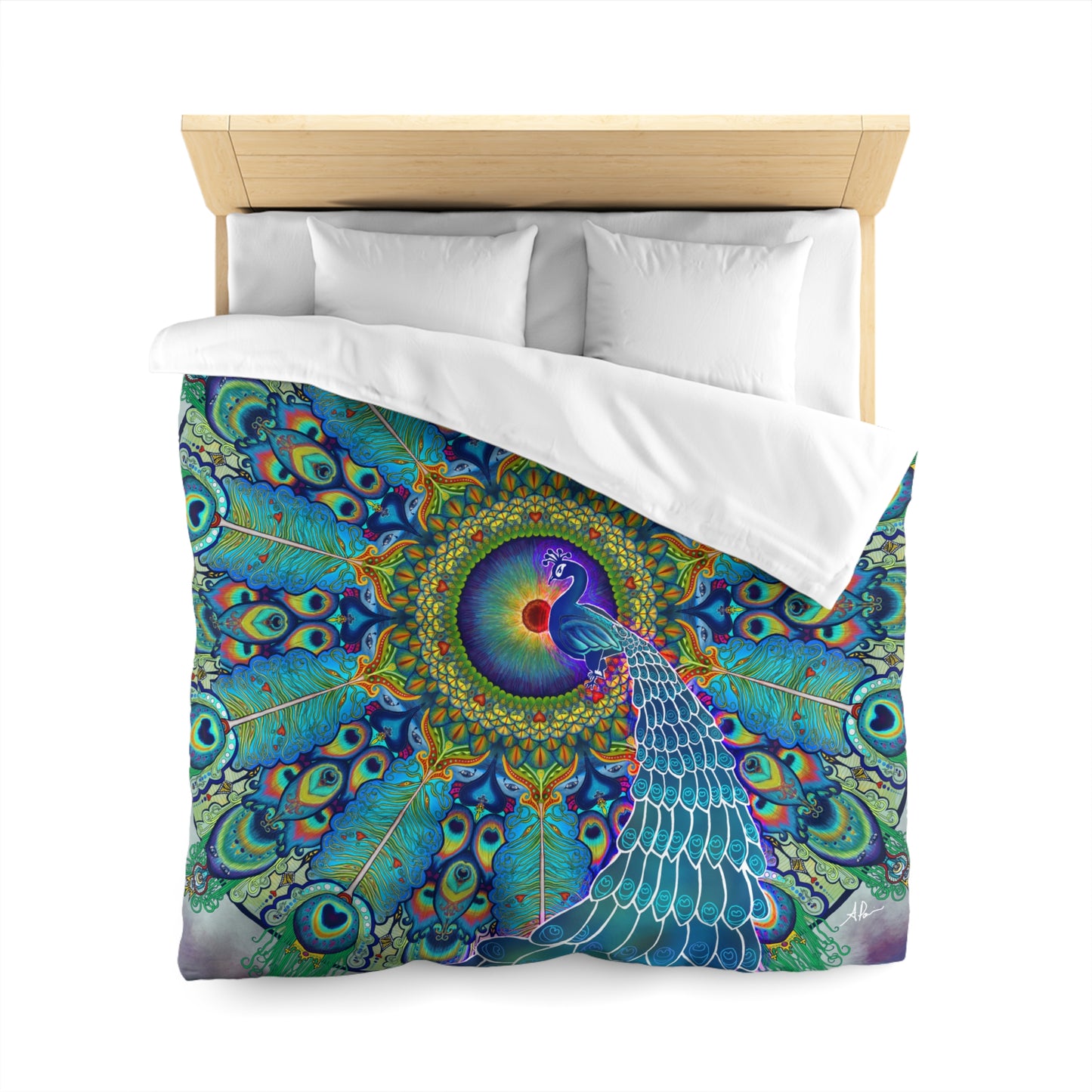 Melek Taus Mandala - Microfiber Duvet Cover