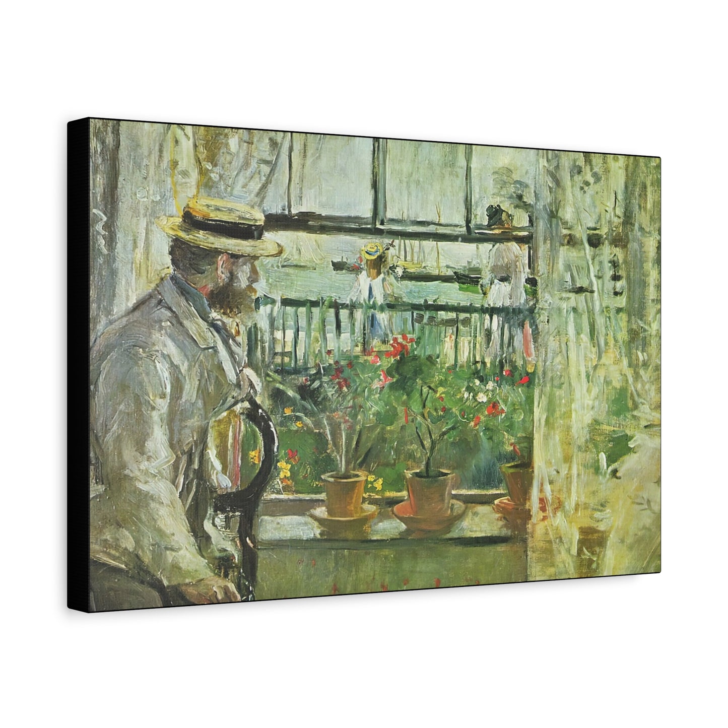 Morisot, Berthe - Eugene Manet on the Isle of Wight (1875) - Canvas Block, unframed