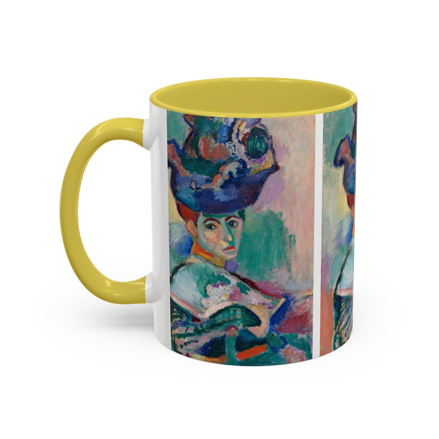 Matisse, Henri - Woman with a Hat (1905) - Colorful Accent Mugs