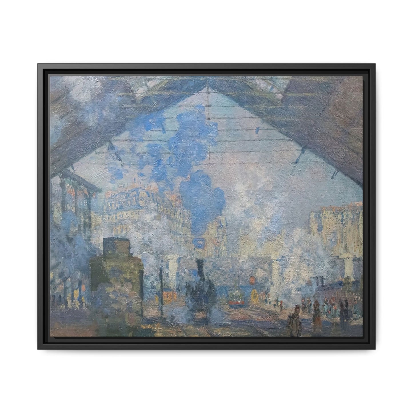 Monet, Claude - Le Gare Saint-Lazare (1877) - Matte Canvas, Framed