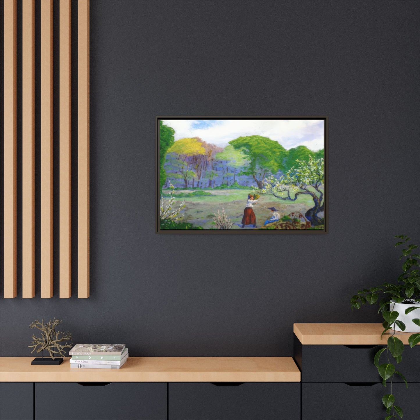 Ranson, Paul - Picking Flowers (1890) - Matte Canvas, Framed