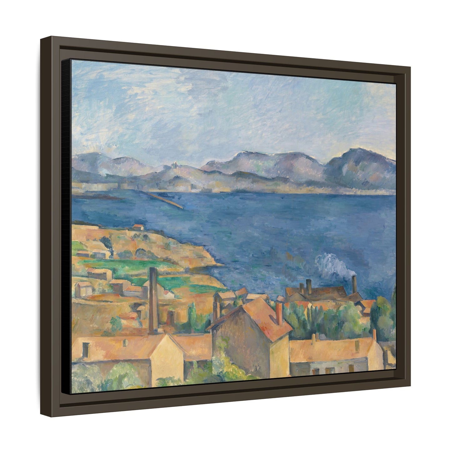Cézanne, Paul - The Bay of Marseille, Seen from L'Estaque (1885) - Matte Canvas, Framed