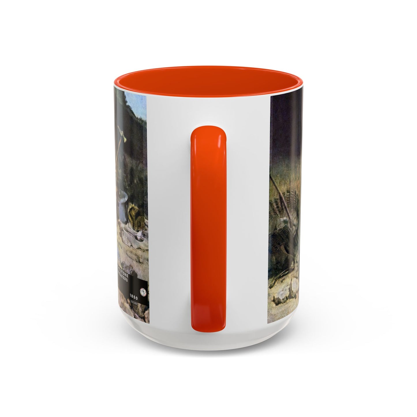Courbet, Gustave - The Stone Breakers (1850) - Colorful Accent Mugs