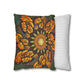 Monarch Butterfly Mandala - Faux Suede Square Pillowcase