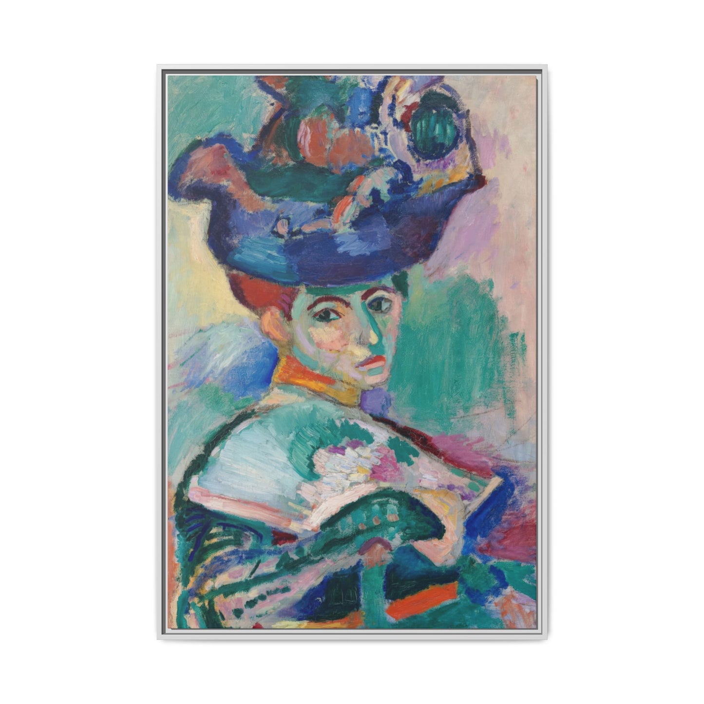 Matisse, Henri - Woman with a Hat (1905) - Matte Canvas, Framed