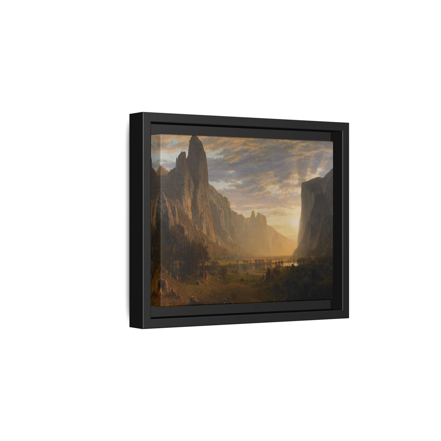 Bierstadt, Albert - Looking Down Yosemite Valley (1865) - Matte Canvas, Framed