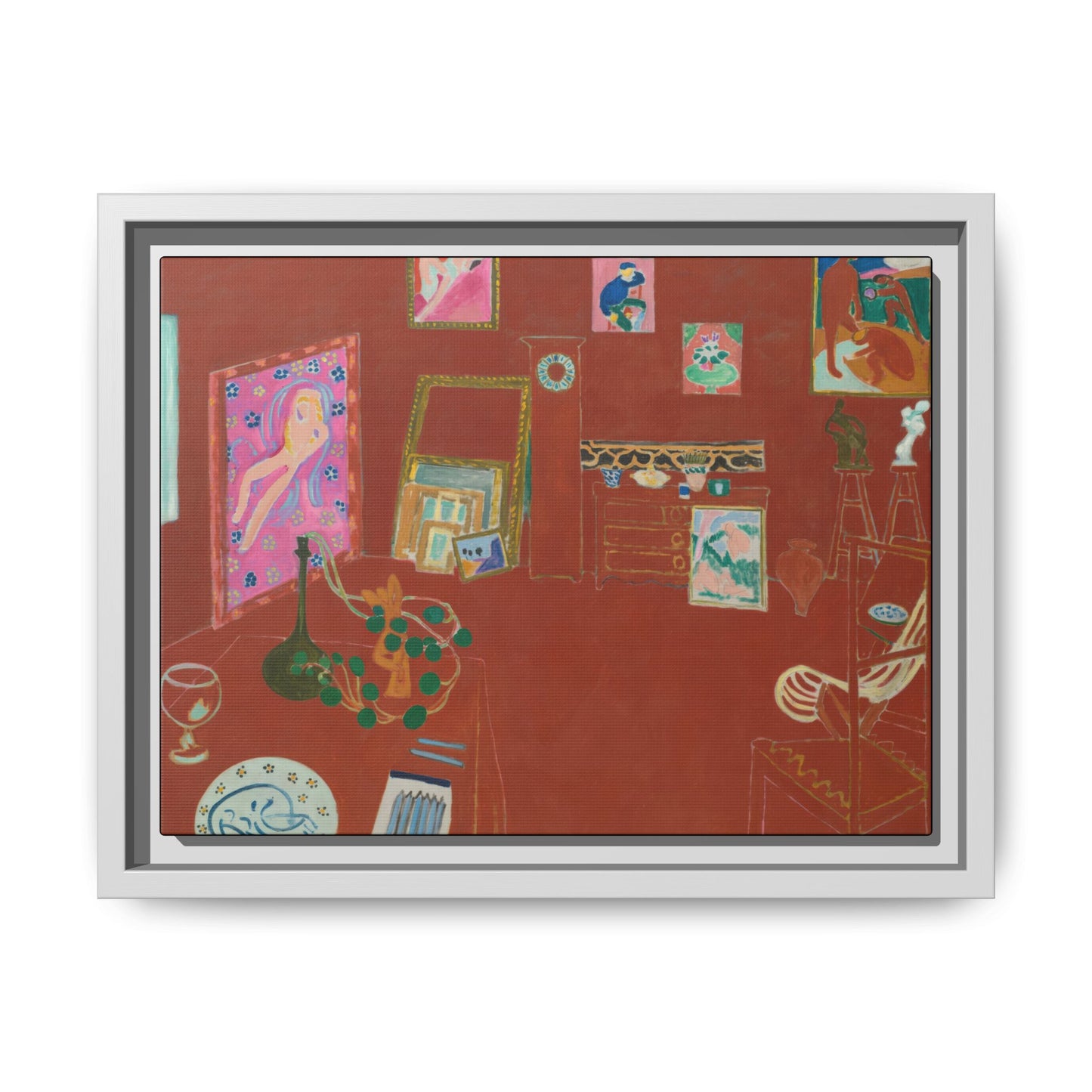Matisse, Henri - The Red Studio (1911) - Matte Canvas, Framed