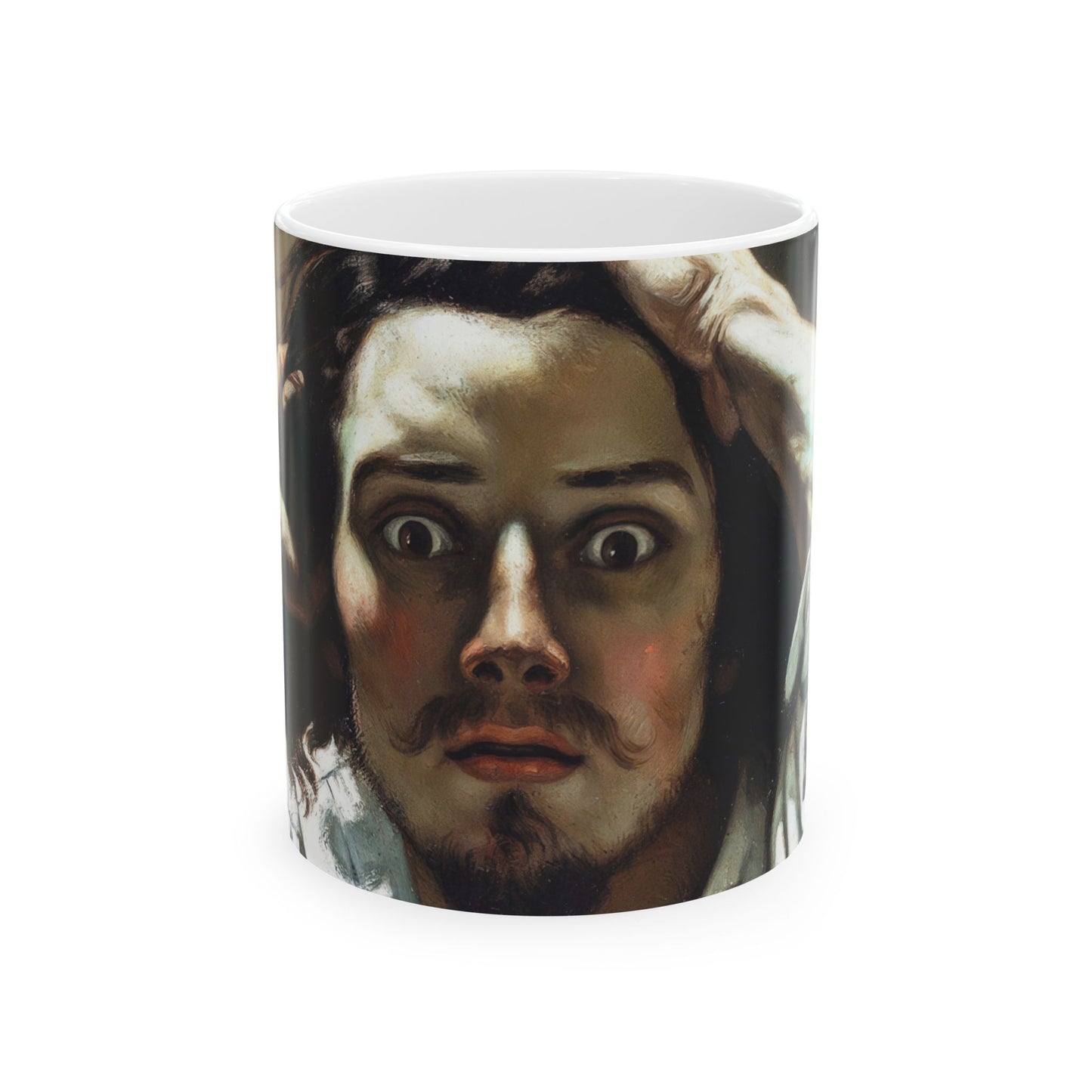 Courbet, Gustave - The Desperate Man (1843) - Ceramic Mug