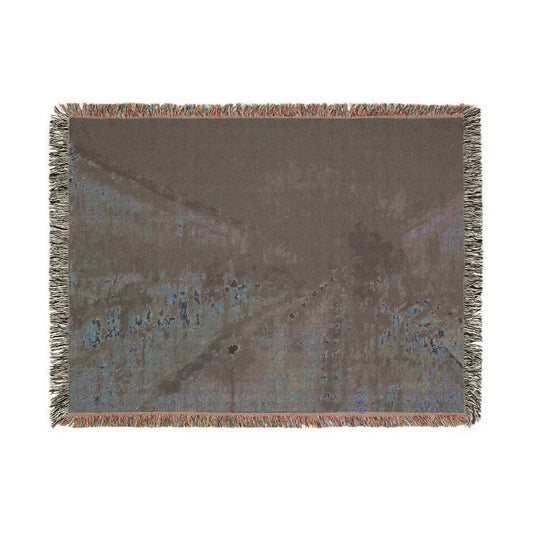 Pissarro, Camille - The Boulevard Montmartre At Night (1897) - Woven Blanket