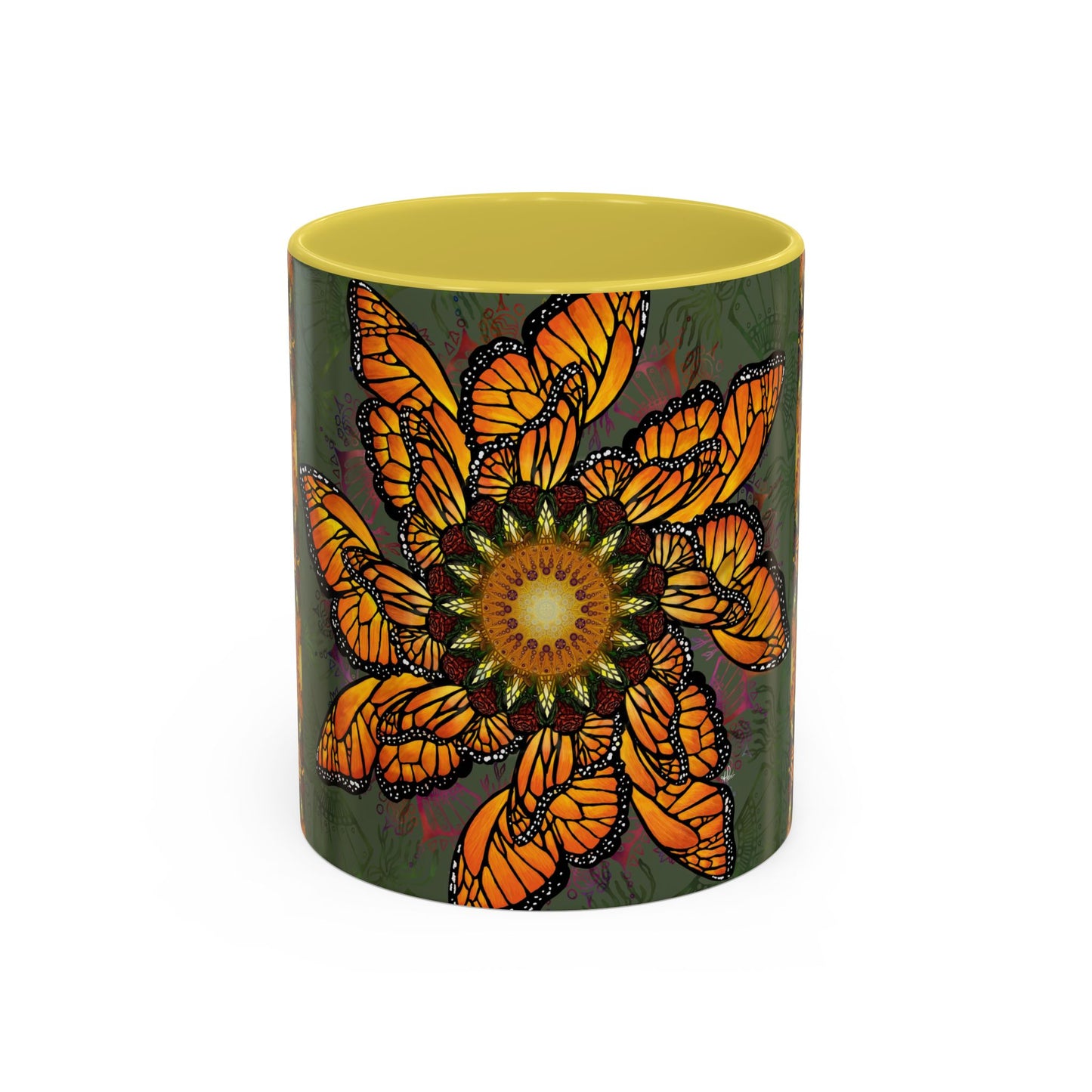 Pacio, Adam - Monarch Butterfly Mandala - Colorful Accent Mugs