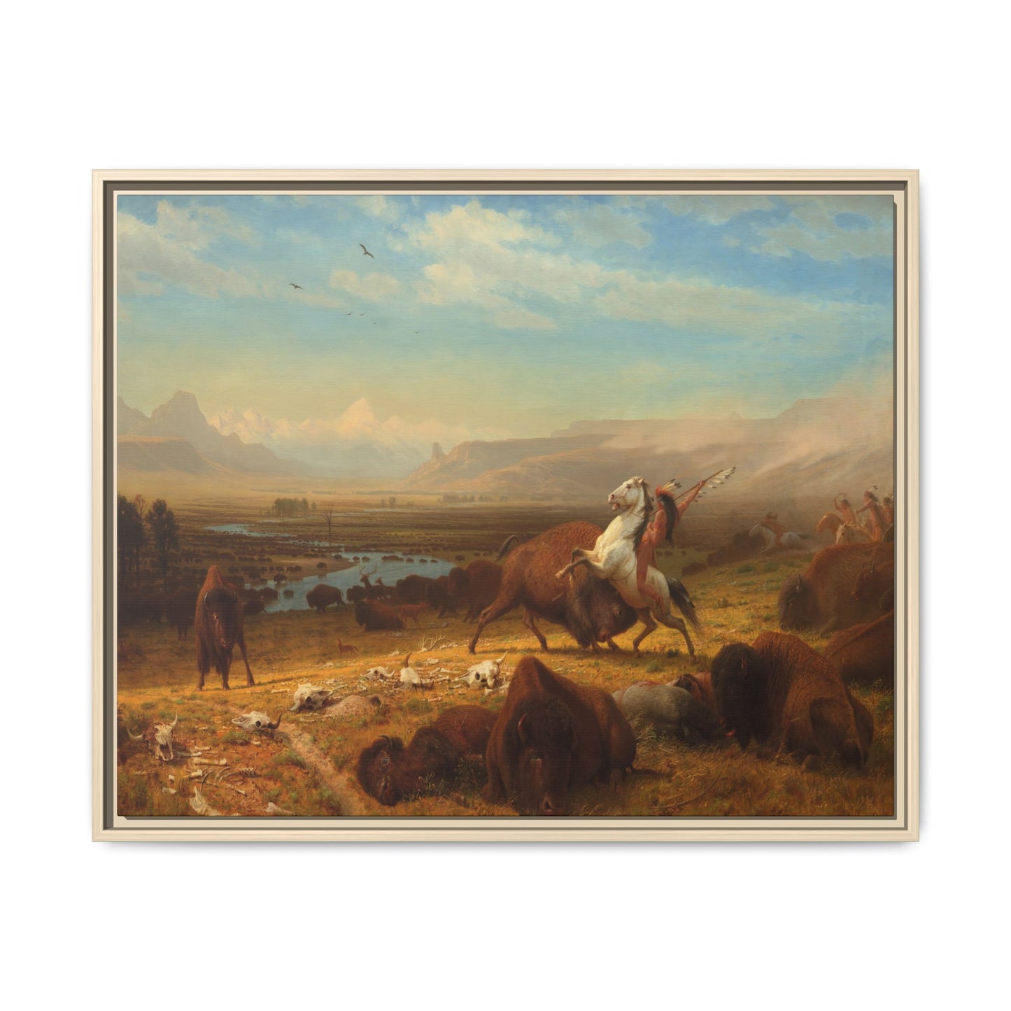Bierstadt, Albert - The Last of the Buffalo  (1888) - Matte Canvas, Framed